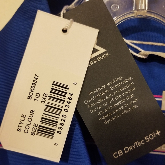 Cutter & Buck Friday Harbor Stripe Polo 3XB - Picture 2 of 7